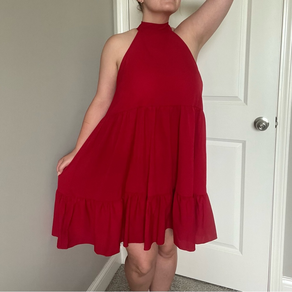 Red Halter Dress